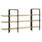 vidaXL Estantería de 3 niveles madera maciza de mango 160x31x80 cm vidaXL Estantería de 3 niveles madera maciza de mango 160x31x80 cm