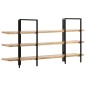 vidaXL Estantería de 3 niveles madera maciza de mango 160x31x80 cm vidaXL Estantería de 3 niveles madera maciza de mango 160x31x80 cm