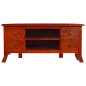 vidaXL Mueble para TV marrón clásico madera maciza caoba 100x40x45 cm