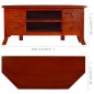 vidaXL Mueble para TV marrón clásico madera maciza caoba 100x40x45 cm