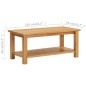 vidaXL Mesa de centro de madera maciza de roble 110x55x40 cm vidaXL Mesa de centro de madera maciza de roble 110x55x40 cm