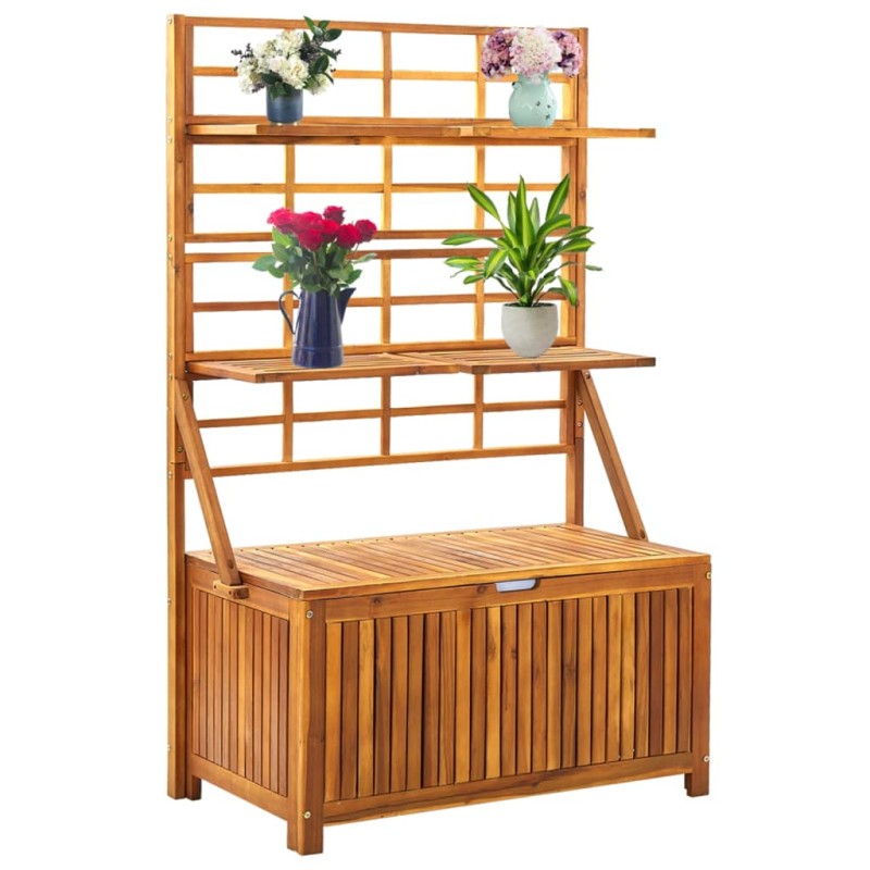 vidaXL Caja de almacenaje de madera maciza de acacia 99x55x160 cm vidaXL Caja de almacenaje de madera maciza de acacia 99x55x160 cm