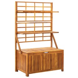 vidaXL Caja de almacenaje de madera maciza de acacia 99x55x160 cm
