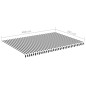 vidaXL Tela de repuesto para toldo gris antracita y blanco 5x3,5 m vidaXL Tela de repuesto para toldo gris antracita y blanco 5x3,5 m