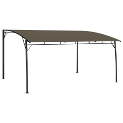 vidaXL Toldo parasol de jardín gris taupe 4x3x2,55 m