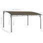 vidaXL Toldo parasol de jardín gris taupe 4x3x2,55 m vidaXL Toldo parasol de jardín gris taupe 4x3x2,55 m