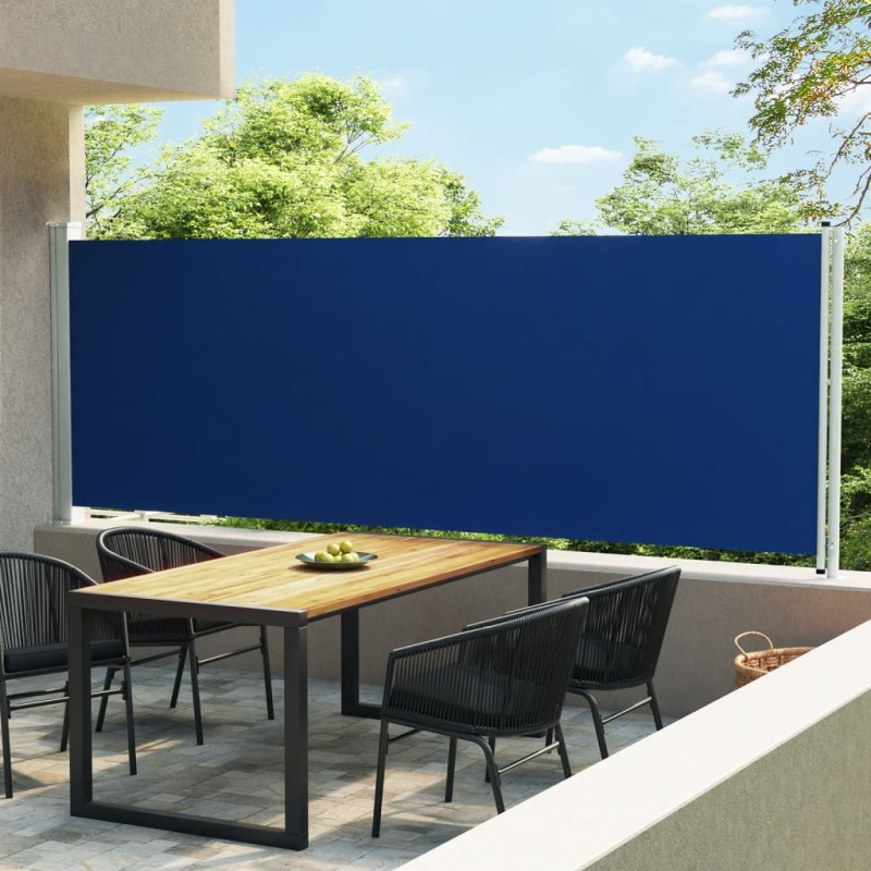vidaXL Toldo lateral retráctil para patio azul 600x160 cm vidaXL Toldo lateral retráctil para patio azul 600x160 cm