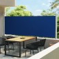 vidaXL Toldo lateral retráctil para patio azul 600x160 cm vidaXL Toldo lateral retráctil para patio azul 600x160 cm