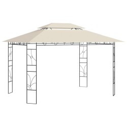 vidaXL Cenador color crema 4x3x2,7 m 160 g/m²