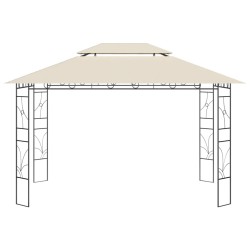 vidaXL Cenador color crema 4x3x2,7 m 160 g/m²