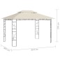 vidaXL Cenador color crema 4x3x2,7 m 160 g/m² vidaXL Cenador color crema 4x3x2,7 m 160 g/m²