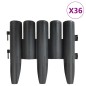 vidaXL Bordes de jardín 36 unidades PP gris antracita 10 m vidaXL Bordes de jardín 36 unidades PP gris antracita 10 m