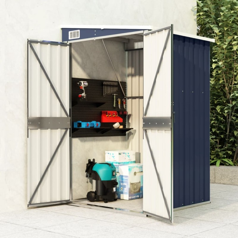 vidaXL Cobertizo de jardín de pared acero galvanizado 118x100x178 cm vidaXL Cobertizo de jardín de pared acero galvanizado 118x100x178 cm