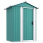 vidaXL Cobertizo de jardín acero galvanizado verde 126x97,5x177 cm vidaXL Cobertizo de jardín acero galvanizado verde 126x97,5x177 cm