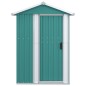vidaXL Cobertizo de jardín acero galvanizado verde 126x97,5x177 cm vidaXL Cobertizo de jardín acero galvanizado verde 126x97,5x177 cm