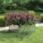 vidaXL Arriate de acero galvanizado plateado 100x100x45 cm