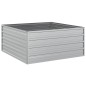 vidaXL Arriate de acero galvanizado plateado 100x100x45 cm