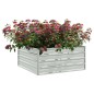 vidaXL Arriate de acero galvanizado plateado 100x100x45 cm
