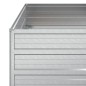 vidaXL Arriate de acero galvanizado plateado 100x100x45 cm