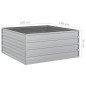 vidaXL Arriate de acero galvanizado plateado 100x100x45 cm