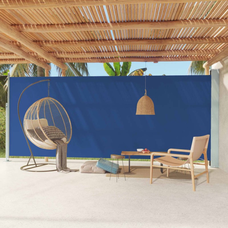 vidaXL Toldo lateral retráctil para patio azul 220x600 cm vidaXL Toldo lateral retráctil para patio azul 220x600 cm