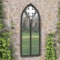 vidaXL Espejo de jardín negro hierro para exterior 100x45 cm vidaXL Espejo de jardín negro hierro para exterior 100x45 cm