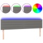 vidaXL Cabecero con LED de tela gris oscuro 200x5x78/88 cm vidaXL Cabecero con LED de tela gris oscuro 200x5x78/88 cm