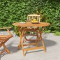 vidaXL Mesa de jardín plegable madera maciza de acacia Ø 90x75 cm vidaXL Mesa de jardín plegable madera maciza de acacia Ø 90x75 cm