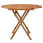 vidaXL Mesa de jardín plegable madera maciza de acacia Ø 90x75 cm vidaXL Mesa de jardín plegable madera maciza de acacia Ø 90x75 cm