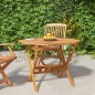vidaXL Mesa de jardín plegable madera maciza de acacia 90x75 cm