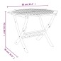 vidaXL Mesa de jardín plegable madera maciza de acacia 90x75 cm