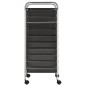 vidaXL Carrito de almacenaje portátil XXL 15 cajones plástico negro vidaXL Carrito de almacenaje portátil XXL 15 cajones plástico negro