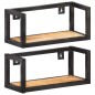 vidaXL Estantes de pared 2 unidades 40 cm madera de mango rugosa vidaXL Estantes de pared 2 unidades 40 cm madera de mango rugosa