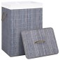 vidaXL Cesto de la ropa sucia de bambú 2 secciones gris 72 l vidaXL Cesto de la ropa sucia de bambú 2 secciones gris 72 l