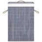 vidaXL Cesto de la ropa sucia de bambú 2 secciones gris 72 l vidaXL Cesto de la ropa sucia de bambú 2 secciones gris 72 l