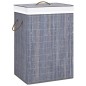 vidaXL Cesta para la ropa sucia de bambú de una sección gris vidaXL Cesta para la ropa sucia de bambú de una sección gris