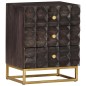 vidaXL Mesita de noche de madera maciza de mango negro 40x30x50 cm vidaXL Mesita de noche de madera maciza de mango negro 40x30x50 cm