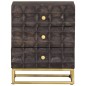 vidaXL Mesita de noche de madera maciza de mango negro 40x30x50 cm vidaXL Mesita de noche de madera maciza de mango negro 40x30x50 cm