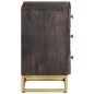vidaXL Mesita de noche de madera maciza de mango negro 40x30x50 cm vidaXL Mesita de noche de madera maciza de mango negro 40x30x50 cm