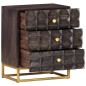 vidaXL Mesita de noche de madera maciza de mango negro 40x30x50 cm vidaXL Mesita de noche de madera maciza de mango negro 40x30x50 cm