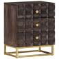 vidaXL Mesita de noche de madera maciza de mango negro 40x30x50 cm vidaXL Mesita de noche de madera maciza de mango negro 40x30x50 cm