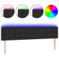 vidaXL Cabecero con LED cuero sintético negro 180x5x78/88 cm vidaXL Cabecero con LED cuero sintético negro 180x5x78/88 cm