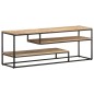 vidaXL Mueble para TV de madera maciza de mango rugosa 130x30x45 cm vidaXL Mueble para TV de madera maciza de mango rugosa 130x30x45 cm
