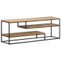 vidaXL Mueble para TV de madera maciza de mango rugosa 130x30x45 cm vidaXL Mueble para TV de madera maciza de mango rugosa 130x30x45 cm