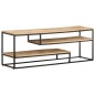 vidaXL Mueble para TV de madera maciza de mango rugosa 130x30x45 cm vidaXL Mueble para TV de madera maciza de mango rugosa 130x30x45 cm