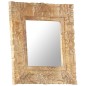vidaXL Espejo de madera maciza de mango 50x50 cm vidaXL Espejo de madera maciza de mango 50x50 cm