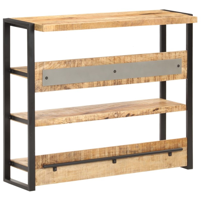 vidaXL Mesa de bar madera maciza de mango rugosa 120x40x101 cm