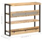 vidaXL Mesa de bar madera maciza de mango rugosa 120x40x101 cm