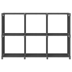 vidaXL Estantería de 6 cubos de tela gris 103x30x72,5 cm