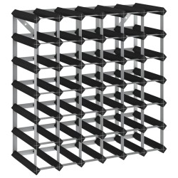 vidaXL Botellero para 42 botellas madera maciza de pino negro